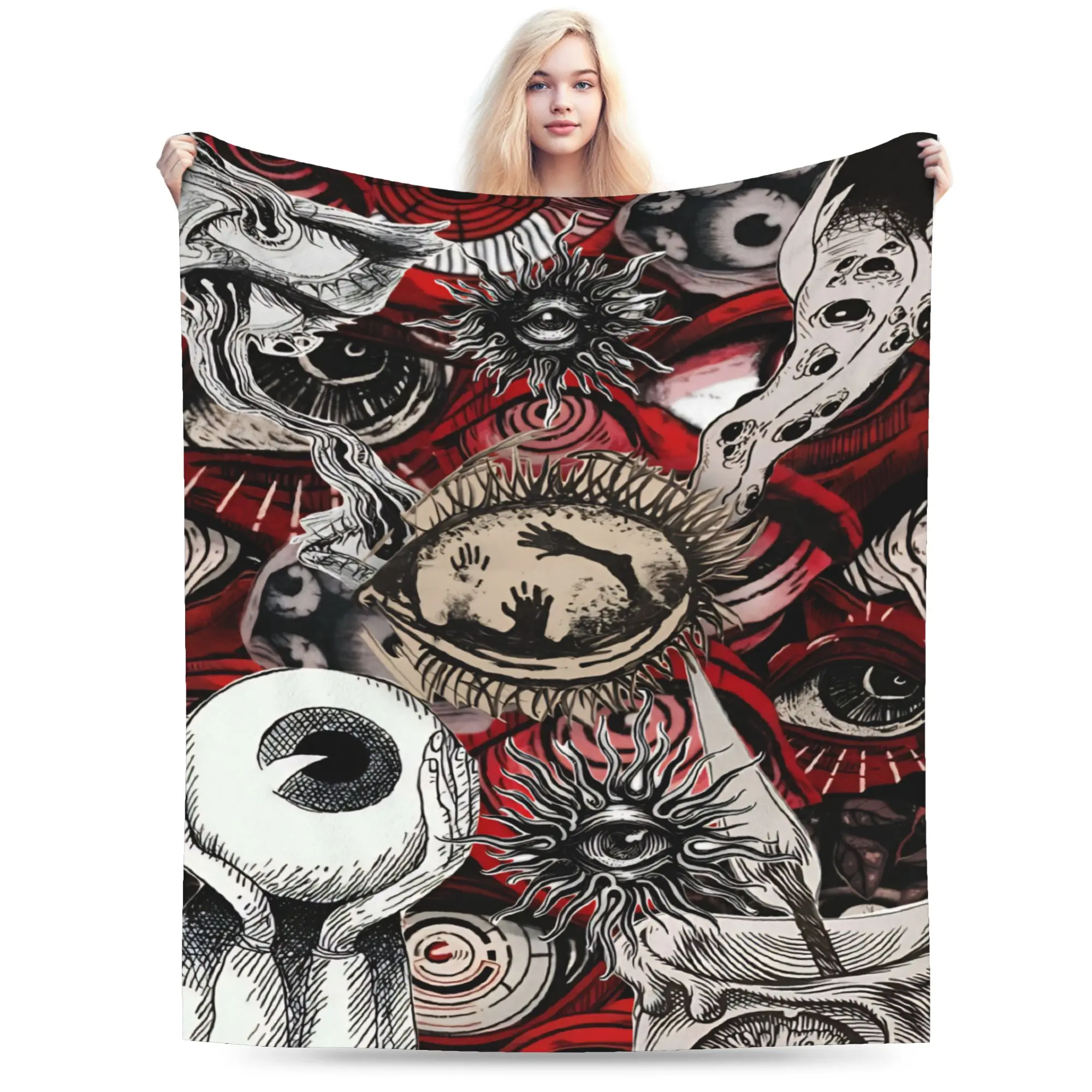 Bloody Eyeball Merch Blanket Ultra Soft  Throw Blankets for Living Room 50x60 Inches Multiple Sizes Bedspread