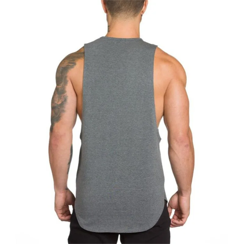 Brand gym clothing cotton singlets canotte bodybuilding stringer tank top men fitness shirt muscle guys sleeveless vest Tanktop