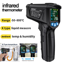 Mestek Infrared Thermometer -50~800C Professional Digital Temperature Humidity Meter Non-contact Laser Thermometers Pyrometer