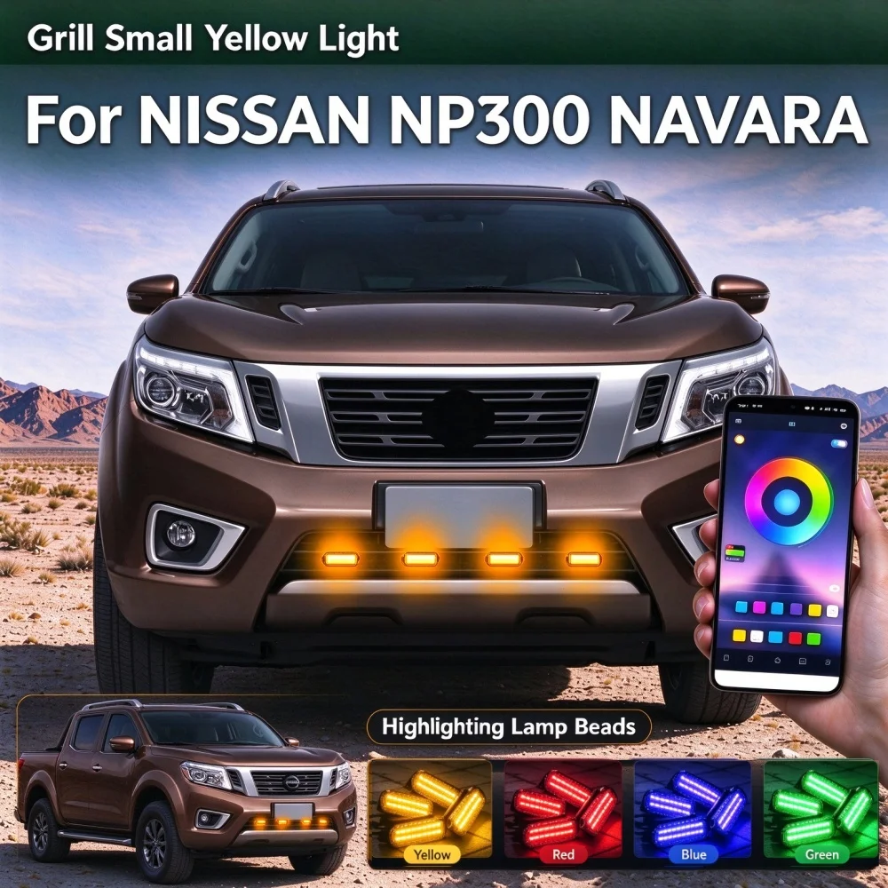 日産np300-ナバラ4x用-ledフロントグリルライト、車用デイタイムランニングライト、ホイールアイブロウランプ、ピックアップトラック用、オフロード用、12v。