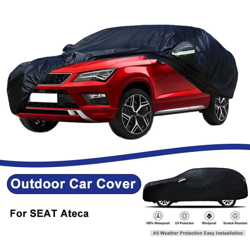 

Outdoor Full Car Cover For SEAT Ateca with Reflective Strips Waterproof Snowproof Dustproof UV Protection Auto Accessories