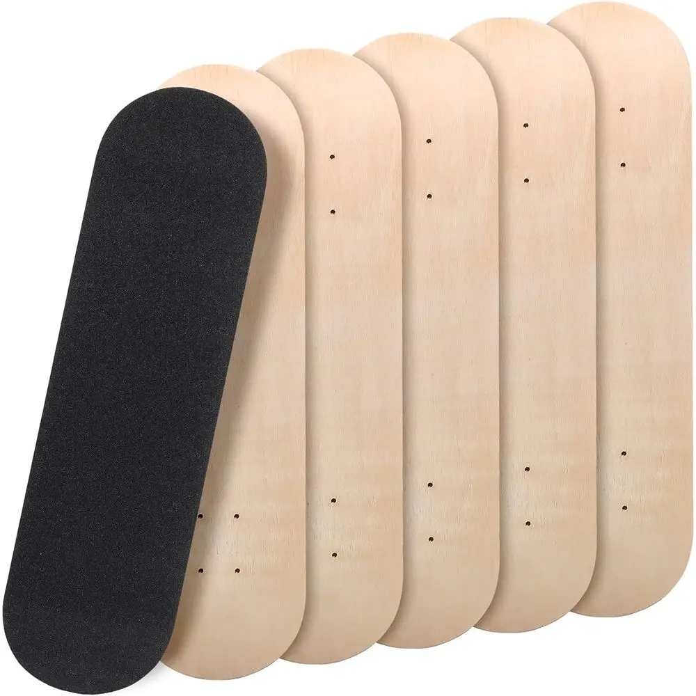 

Unfinished Maple Skateboard Decks, 28x8 Inches, 7-Ply Double Tail for Art or Replacement with Sandpaper