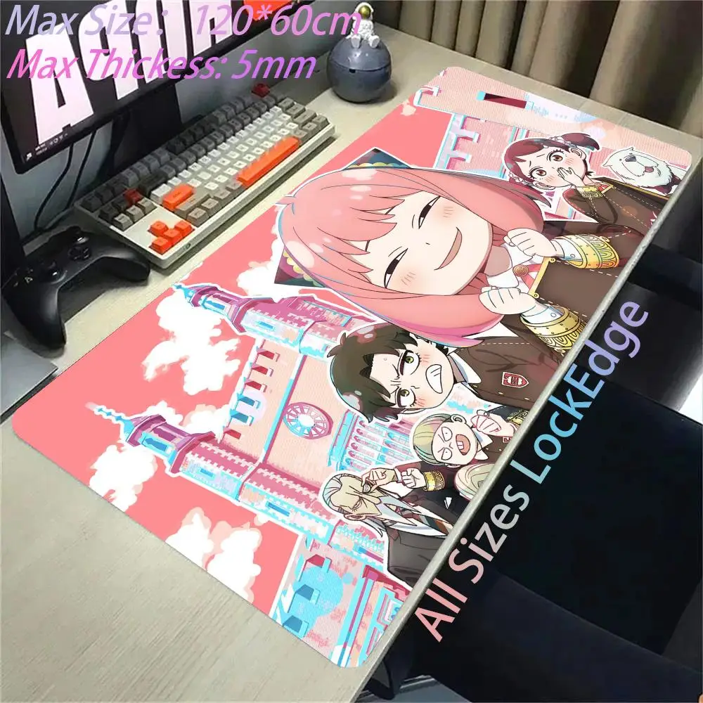 لوحة ماوس عائلة Anime Spy X ، لوحة مفاتيح كمبيوتر مانجا ، ملحقات ألعاب كبيرة ، حصيرة مكتبية ، XXL ، 1200x600x5mm