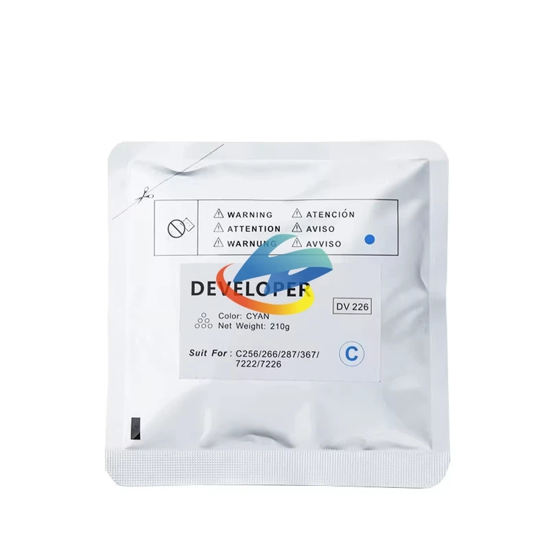 1PCS DV226 Developer Powder for Konica Minolta C 256 287 367 266 7222 7226 Compatible C256 C287 C367 C266 C7222 C7226 CMYK/210g