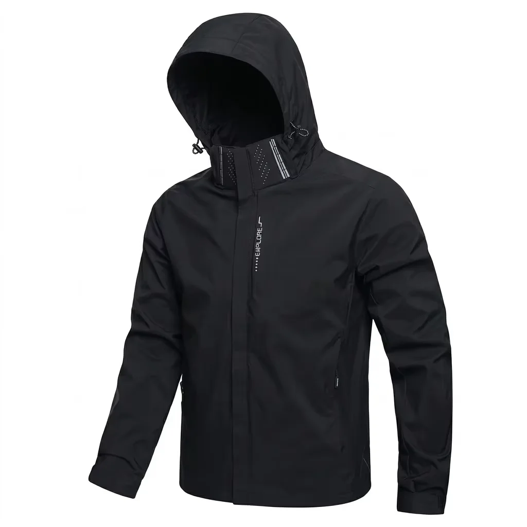 Chubasquero impermeable para exteriores para hombre, abrigo ligero para ciclismo con capucha, ropa de calle, chaqueta a prueba d