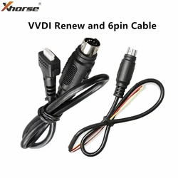 Xhorse VVDI Mini Key Tool 6 pin Cable and Remote Renew Cable  for VVDI2 VVDI Key Tool Max