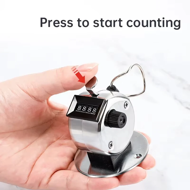 Easy To Use NEW 4 Digit Hand Tally Counter Manual Clicker Golf Training Digital Counting Device Mini Mechanical Counter