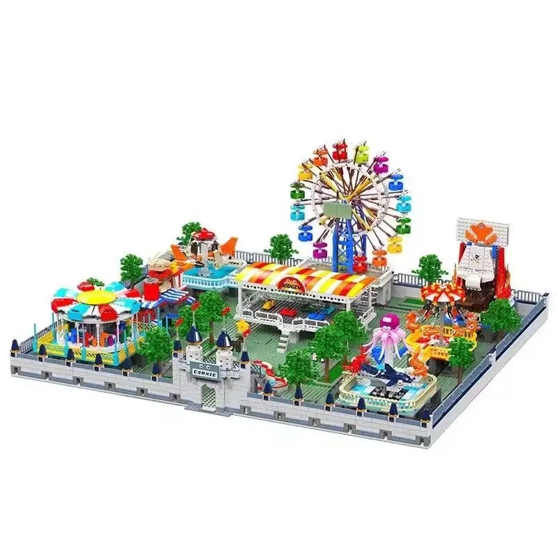 Mould King 11022 Park Rozrywki Klocki Puzzle Unikalny Zestaw Techniczny Klocków Zabawka dla Dzieci Prezent Urodzinowy dla Dzieci