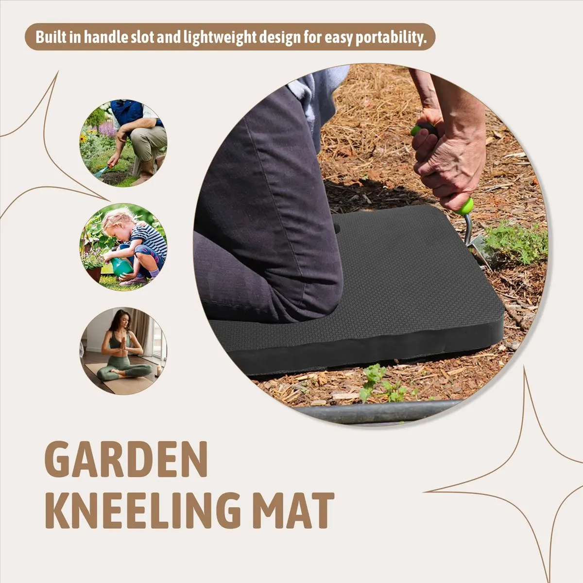 STOCK& Thickened Garden Kneeling Pad,Knee Mat Waterproof Foam Knee Pads for Gardening,Cleaning,Yoga,Praying and Exercise