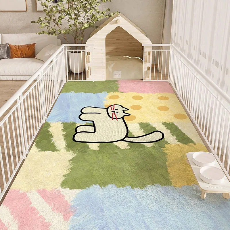 Cartoon Animal Patterns PVC Kitchen Floor Mat Oil-proof Water Proof Wipeable No-clean Easy Clean Rug Scratch-Resistant Carpet 러그