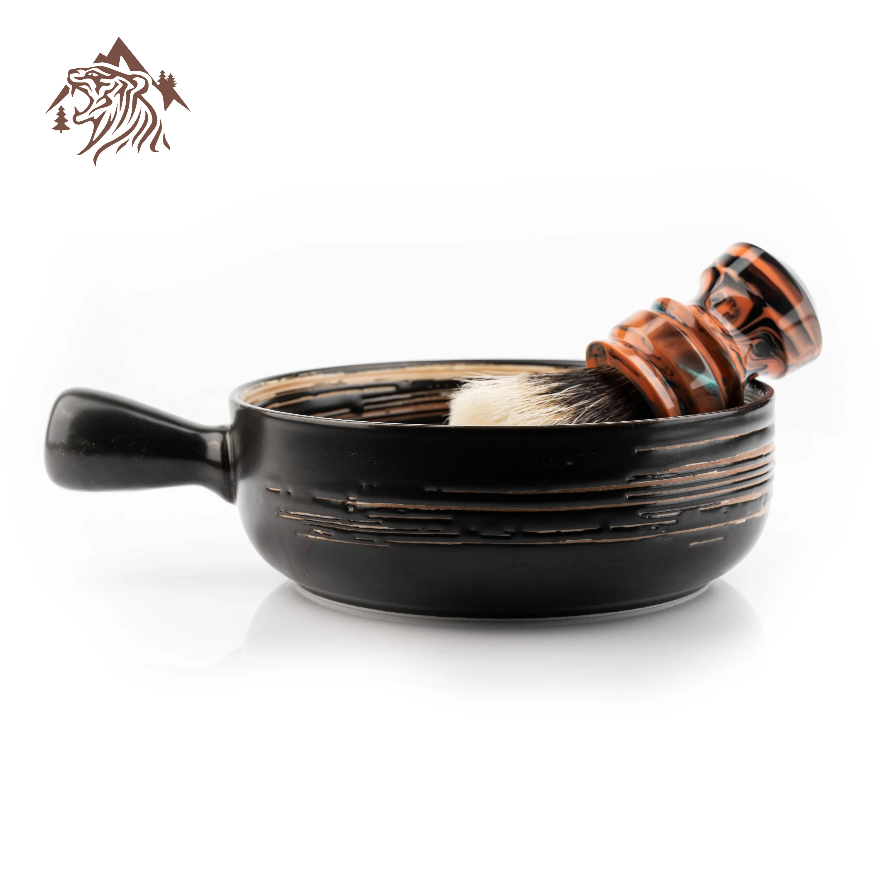 

OUMO BRUSH- Black Ceramic material Shaving bowl Ceramic material