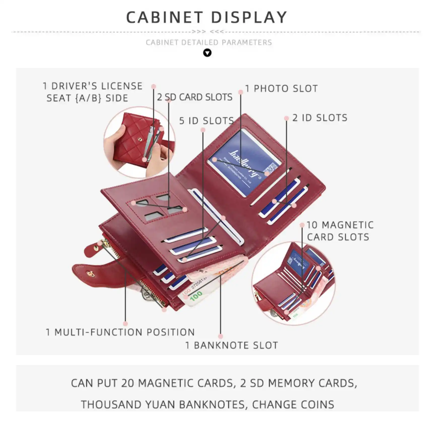 Argyle dompet koin ซิปแบบใส่บัตรได้สามทบ, กระเป๋าเก็บบัตรหัวเข็มขัดใบอนุญาตขับรถแฟชั่นใหม่ลำลองสำหรับผู้หญิงกระเป๋าสตางค์ใบสั้นแบบแนวตั้ง