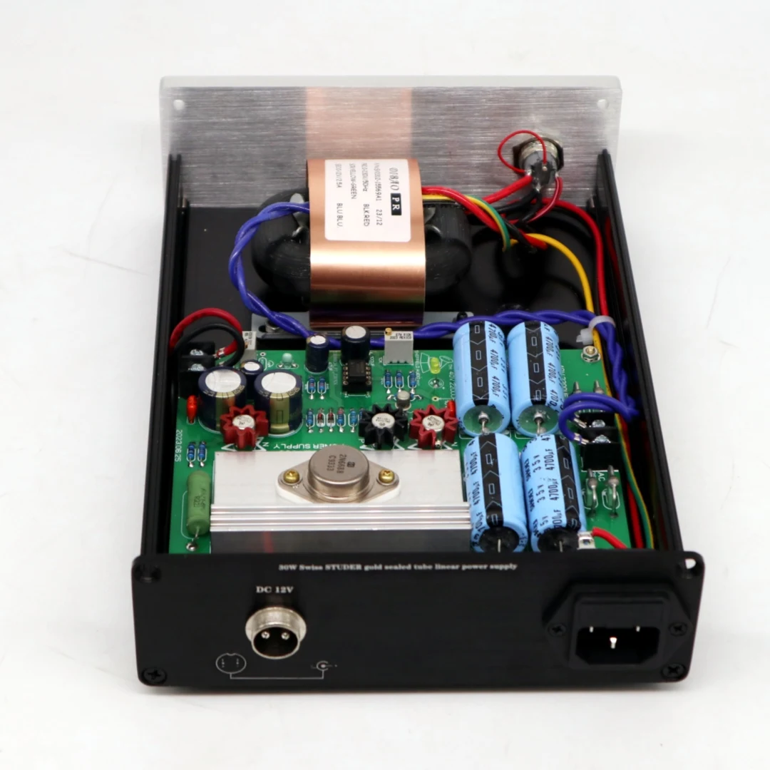 Tubo selado ouro studer regulado ultra-baixo ruído fonte de alimentação linear dc 5v 9v 12v 24v para dac amanero xmos 12au7 6n3 6j1 tuen