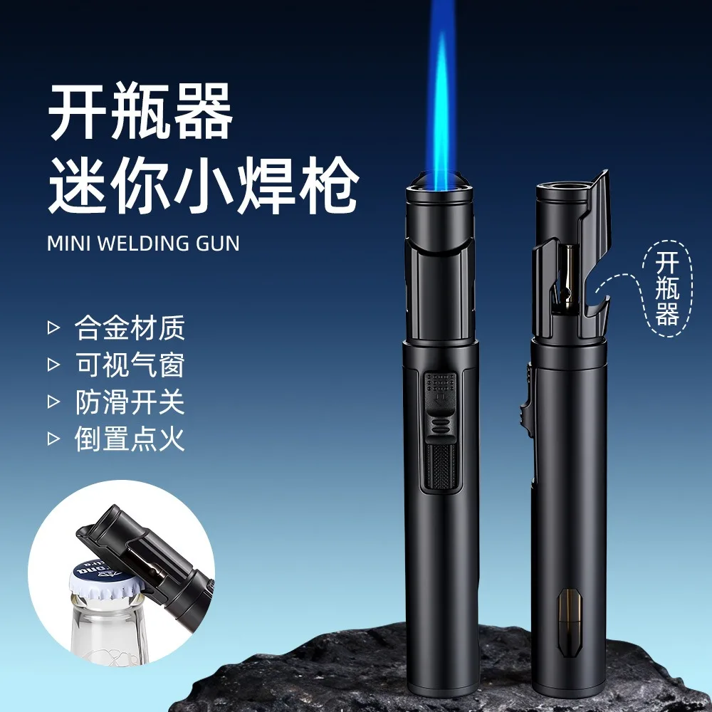 HB335 Mini Blowtorch, High-Power Direct Flame Windproof Torch, Metal Lighter, Cigar-Specific Igniter, Portable for Outdoor Use