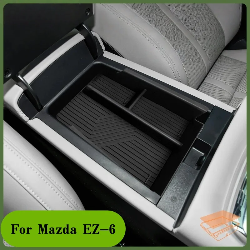 

For MAZDA EZ-6 Central Control Armrest Box Storage Box Wireless Charging Silicone Pad with Interior Car Decoration Accessories