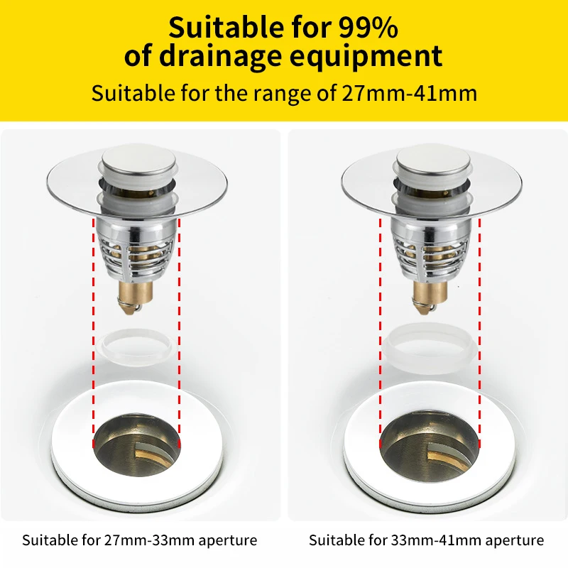 Press Type Bouncing Core Universal Plug for Washbasin to Prevent Water Leakage From the Drainage Outlet of The Washbasin image 2