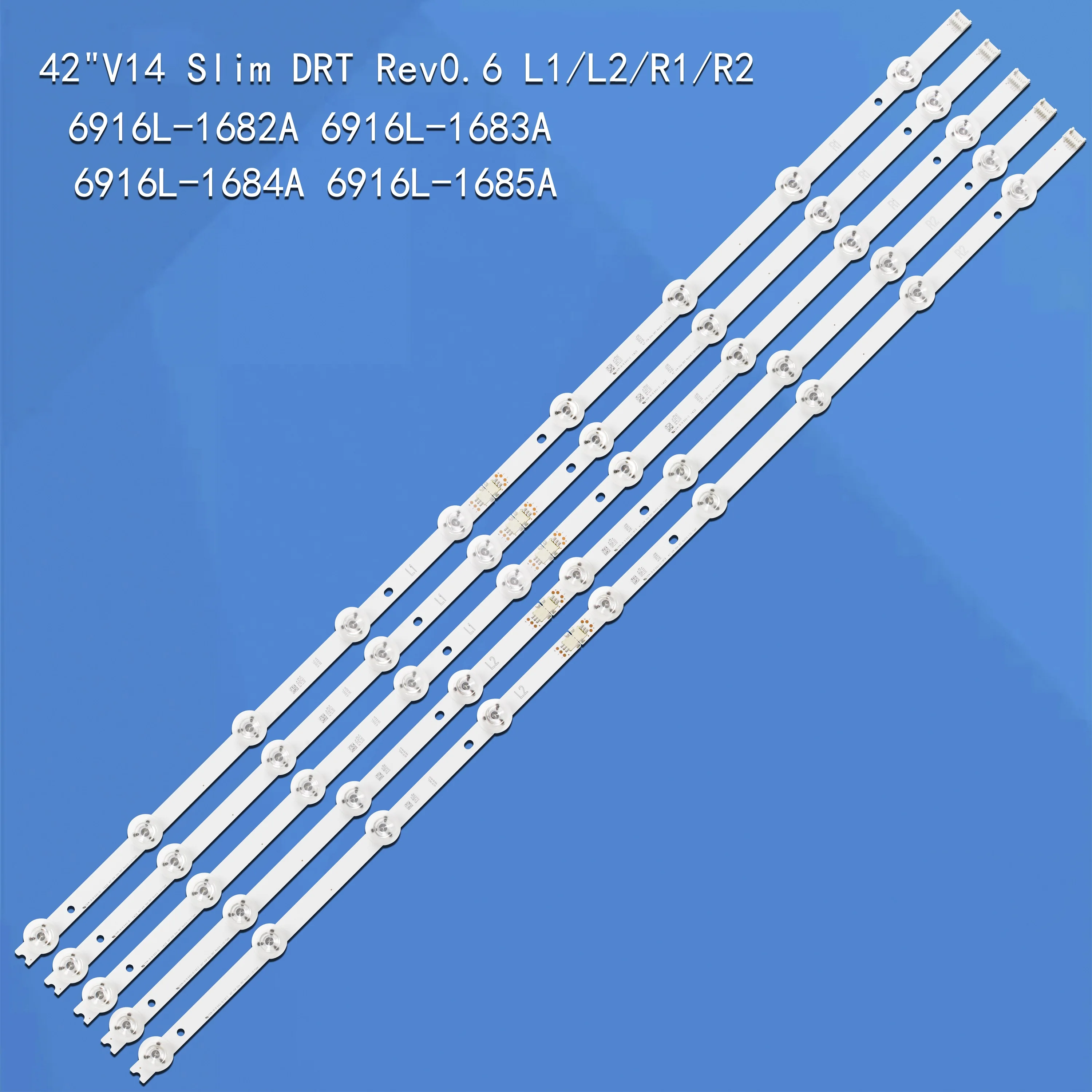 

10 шт. светодиодная лента для подсветки 42 дюйма V14 Slim DRT Rev0.6 6916L-1682A 6916L-1683A 6916L-1684A 6916L-1685A LC420DUH 42LB680V