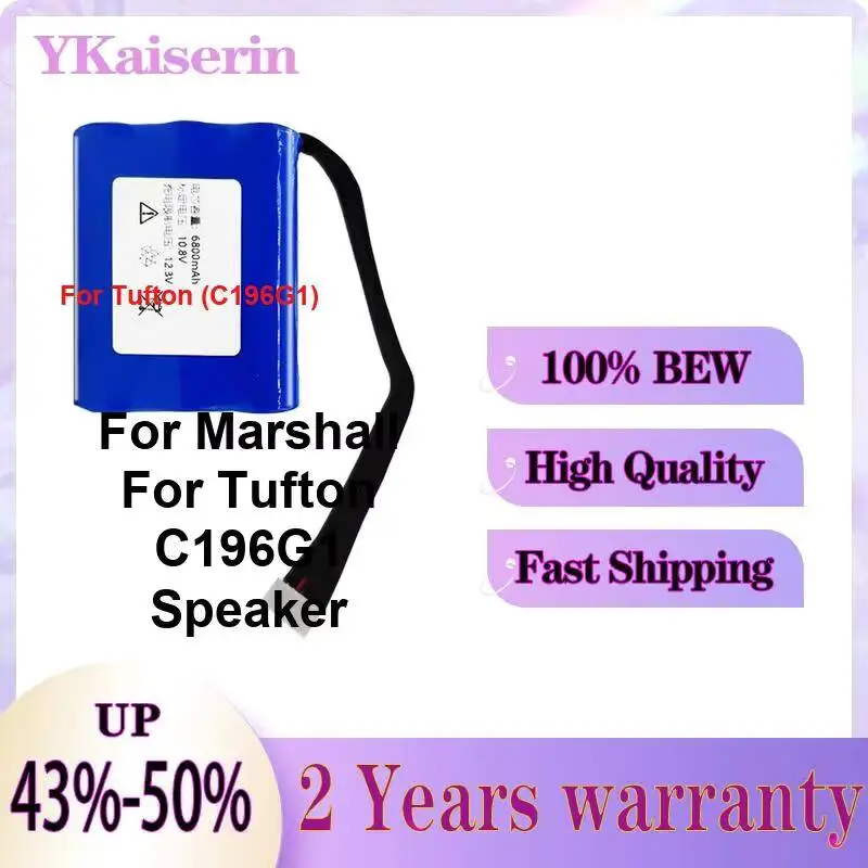 For Marshall For Tufton C196G1 Speaker Speaker Battery 6800mAh Robust
