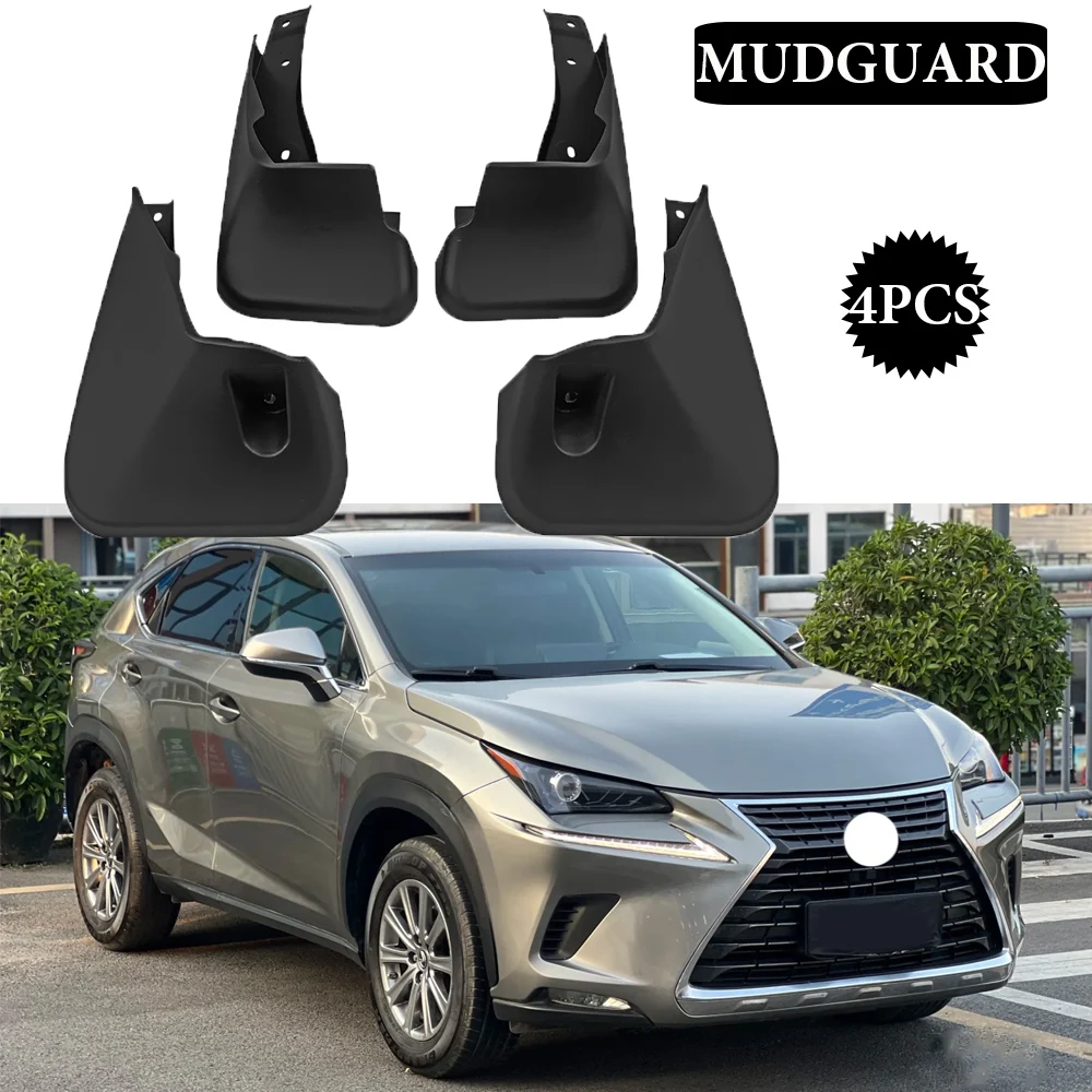 

4PCS Car-styling For Lexus NX200 NX300H 2017-2021 Car Fender Mud Flaps Splash Guards MudFlaps Front Rear Mudguards