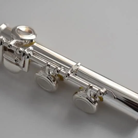 Custom Flute Accessories 17-Hole Two-Section Lower C Tailpiece 16-Hole Two-Section B Tailpiece Sterling Silver Plated