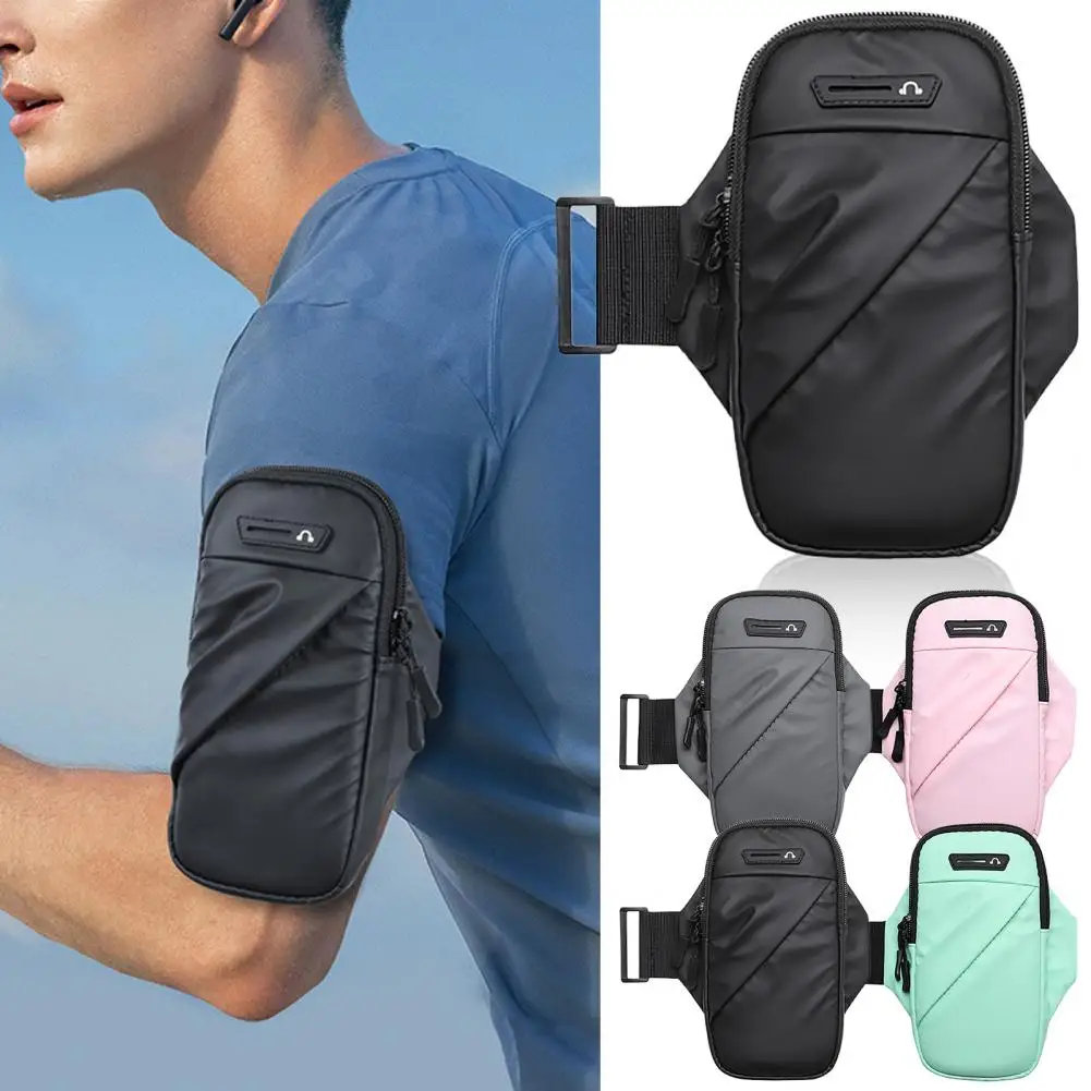 Sports Arm Bag Large Capacity Zipper Holder Splash-proof Armband Waterproof Reflective Cellphone Holder Gym Sports Accessories