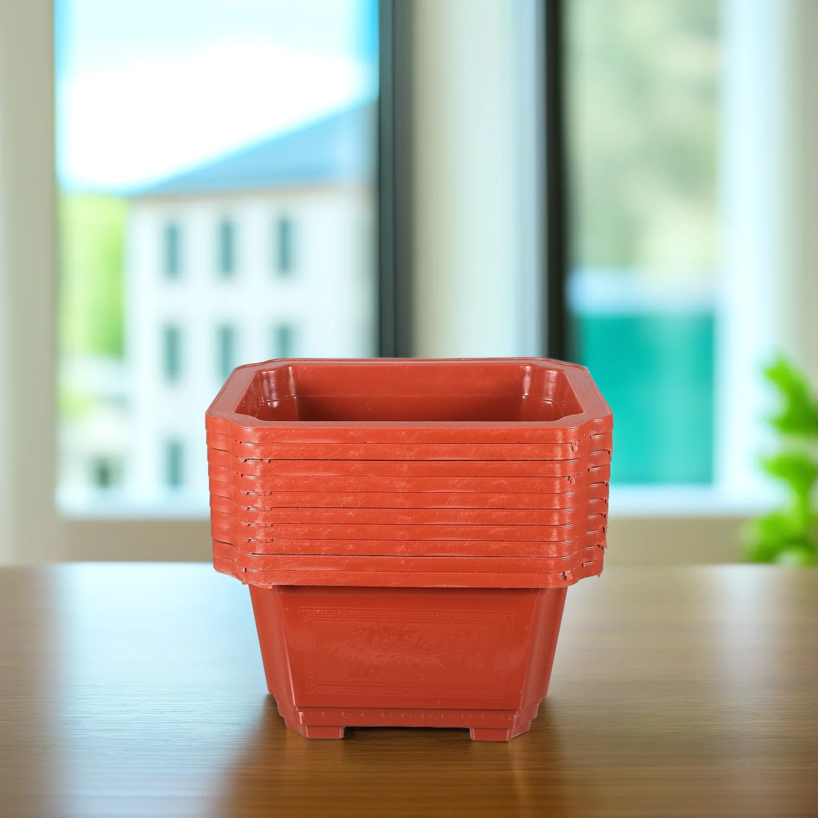 

10 Pcs Thickened Fruit Tree Flower Pot Rectangular Bonsai Planter 200 190x145x105 Plastic Plant Containers for
