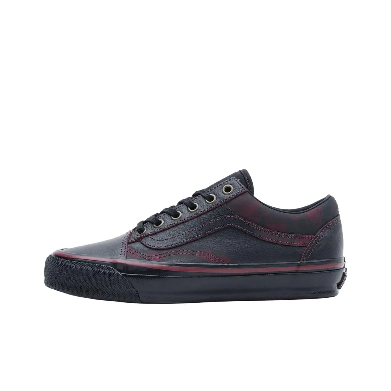 POIZON Old Skool Tania Cruz x Old Skool Premium Vans 'Dark Red Rub-Away'