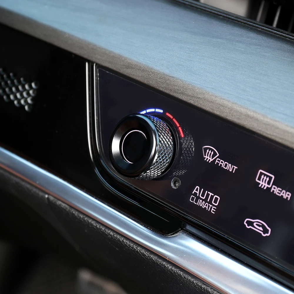 2 قطعة الألومنيوم التيار المتناوب تعديل المقبض غطاء الكسوة لكيا سبورتاج 2023-2025 كيا EV6 2022-2024 كيا كرنفال 2022-2024 اكسسوارات