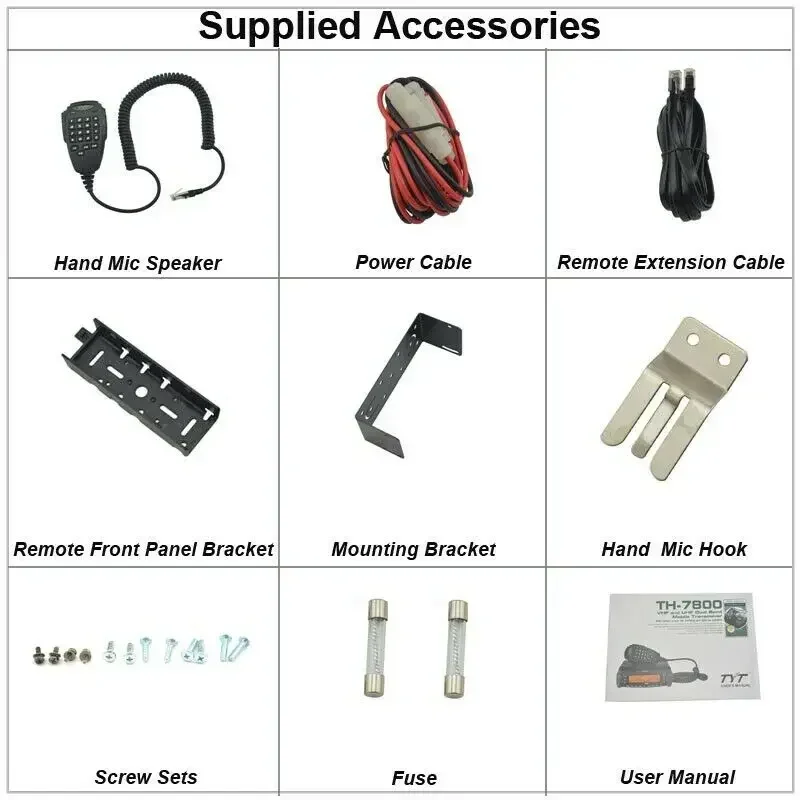 TYT TH-7800 โทรศัพท์มือถือวิทยุ 50W Dual Band สมัครเล่น FM Transceiver Repeater Station การสื่อสารไร้สาย TH7800 Walkie Talkie