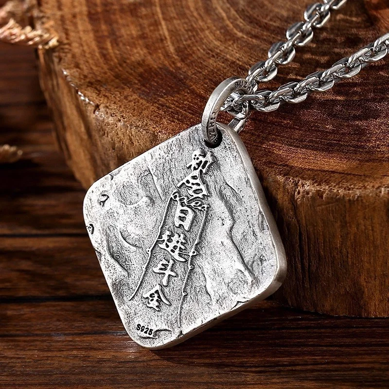 Ethnic Style Relief Flame Dragon Necklace Men Jewelry Trendy Wealth Lucky Necklace Male Choker Accessories