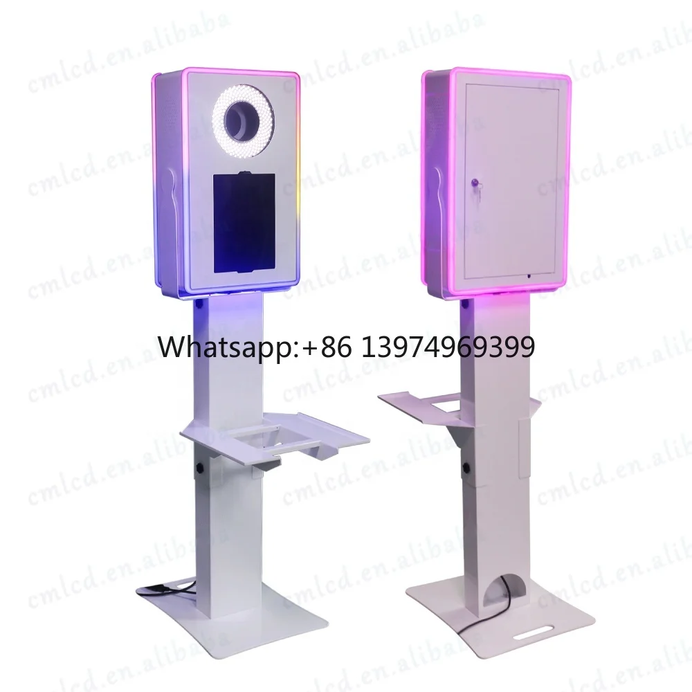 Camera Photo Booth 11/ 12.9 Inch iPad Pro 10.9 Inch iPad Air Photo Booth IOS Software Adapted with Printer Stand Selfie Kiosk