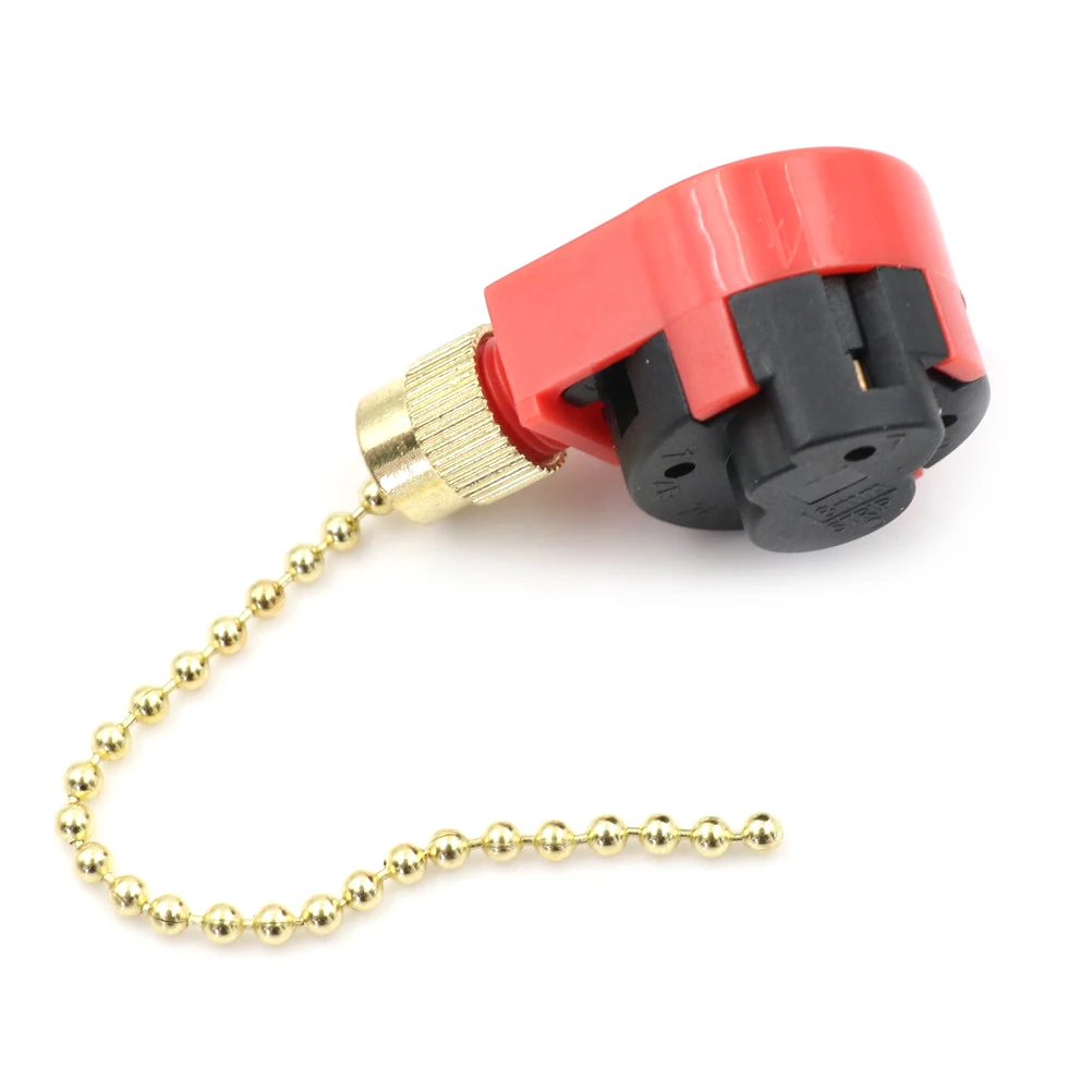 1PCS ZE-268S1 Switch Ceiling Fan Light Lamp Pull Chain Control Switches Red