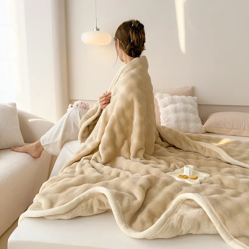 

Winter Blankets Knee Blanket Microfiber Bedding Fluffy Soft Blankets Multiple Sizes Blanket Single Person /Double Bed Blankets