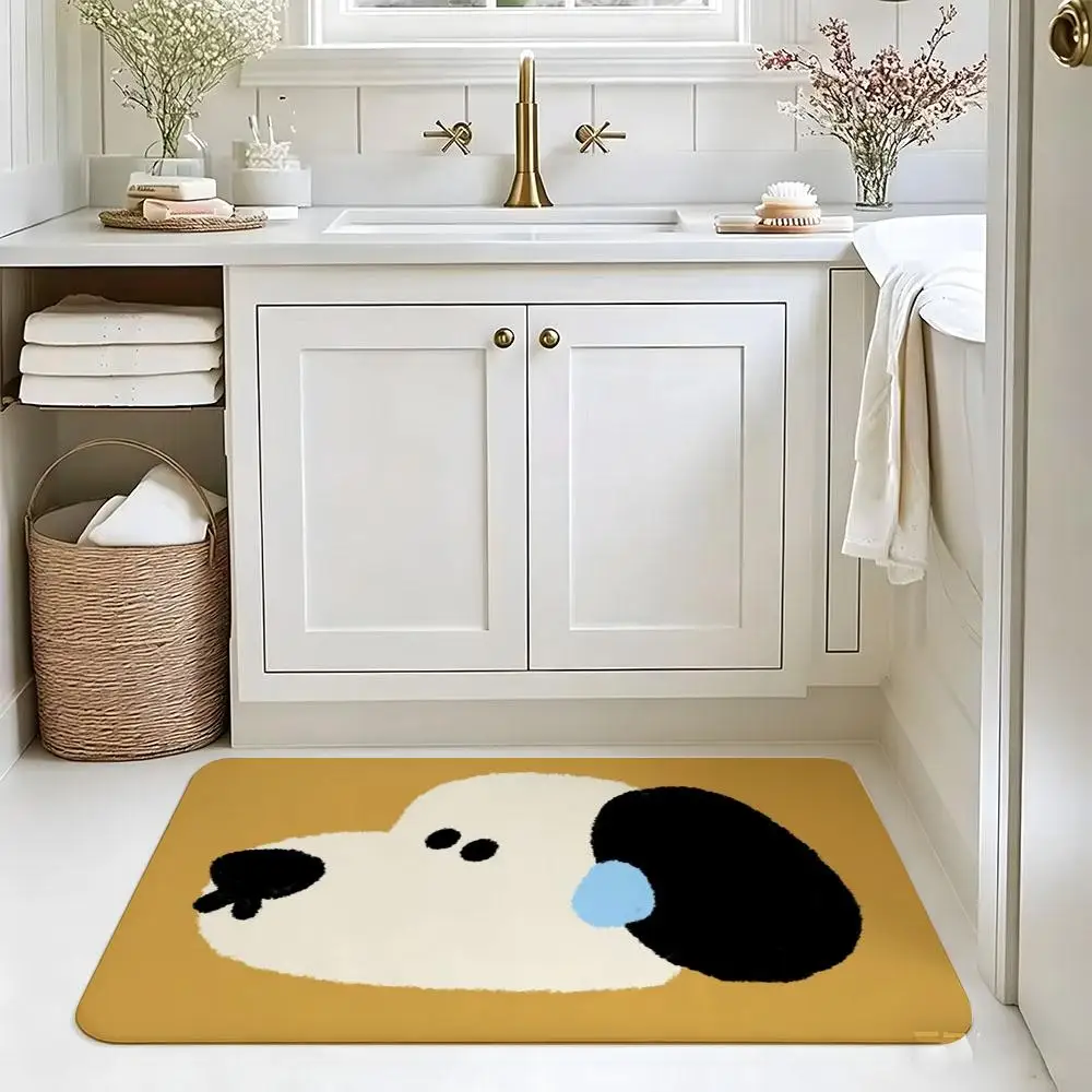 Cartoon character M-Mi nimal Cute Floor Mat carpet diatom mud bathroom quick-drying absorbent floor mat household bathroom