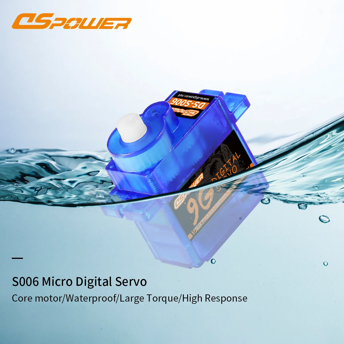 DSpower 9G Waterproof Digital Micro Servo 4.8-6V for RC Car 450 Helicoper Mini Q Aircraft Robot Boat Axial WLtoys SCX24 K999