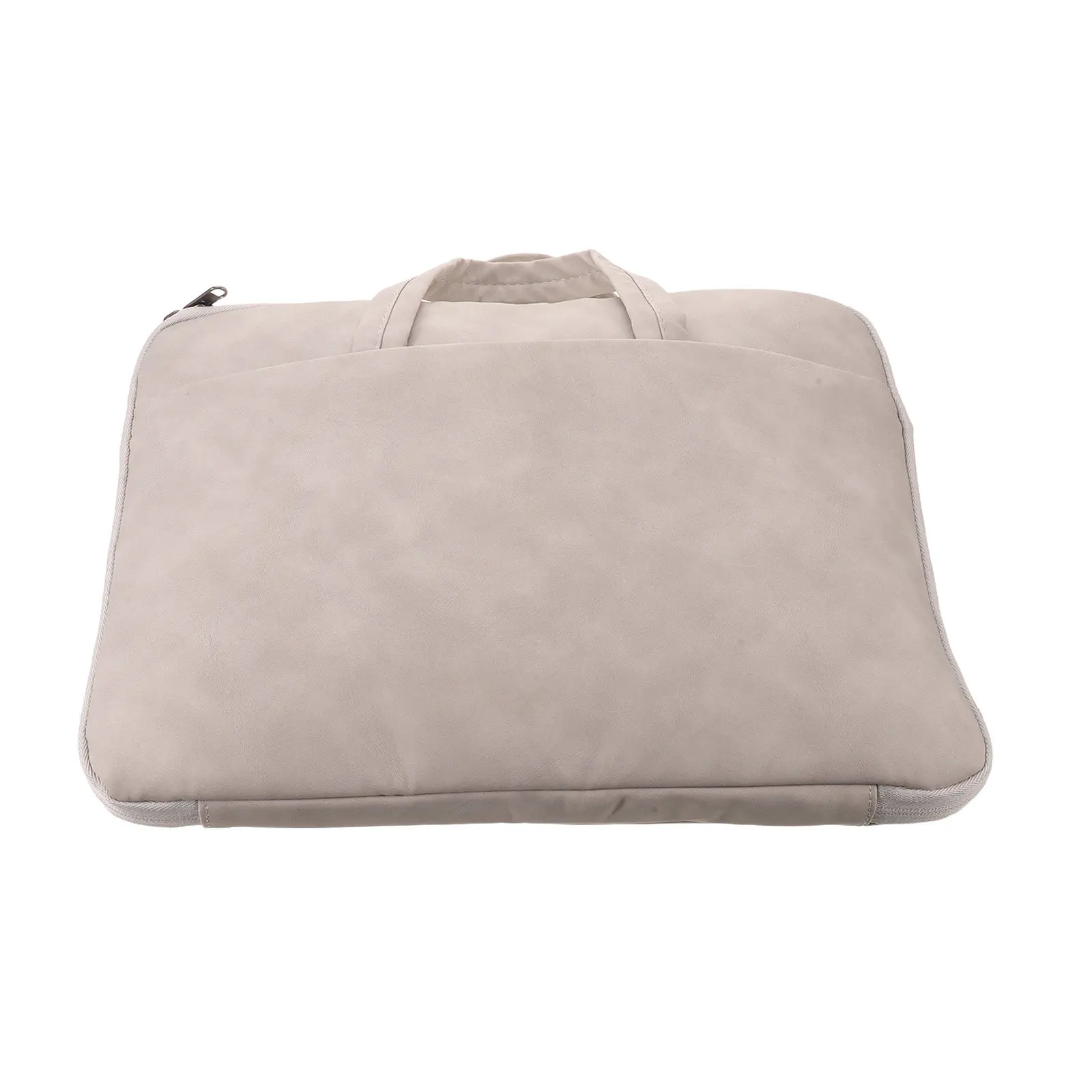 Laptop Sleeve Bag Handheld Briefcase Style 15.6 16 Inch Full Opening Light Gray Shockproof Waterproof Daily Commute