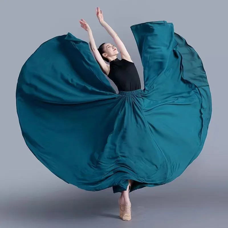 720 graus chiffon saia ballet dança do ventre feminino cigano saias longas dançarino prática usar sortido sólido roxo ouro dança saia