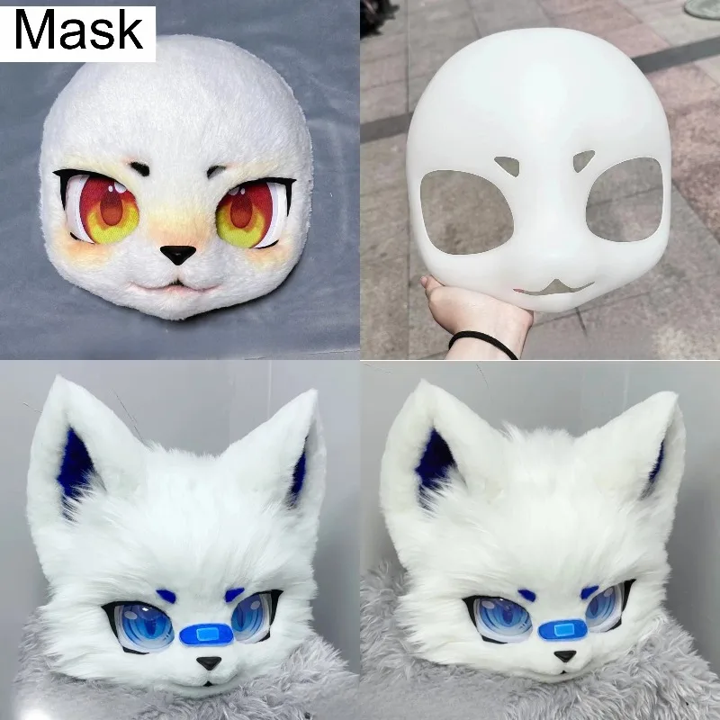 Base de Cabeza de Fursuit DIY, Máscara de Cráneo Canino y Felino, Accesorios de Cosplay Kigurumi, Disfraces de Anime para Fiestas de Halloween