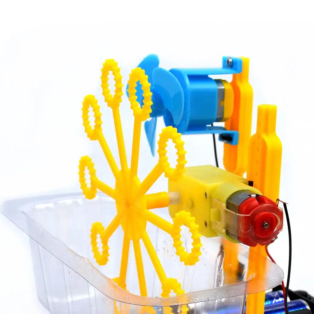 Children Educational DIY Automatic Bubble Machine Science Experiment Kits Educational Toys