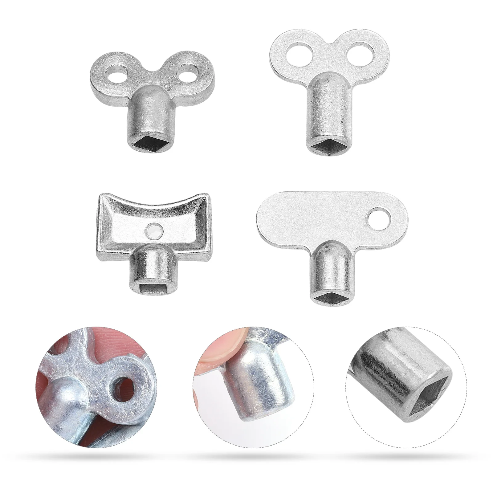 8 шт., выпускные клапаны радиатора, ключ из цинкового сплава, прочный инструмент для прокачки воздуха, аксессуары для радиатора, ремонт сантехнического клапана