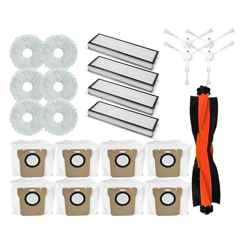 A83X-Vacuum Brush HEPA Filter Mop Cloth Dust Bag For Xiaomi X20+/X10+/X20 Plus/X10 Plus Vacuum Cleaner Replacement Parts