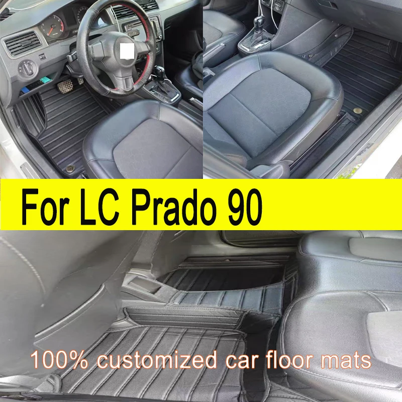 

Customized Artificial Leather Car Floor Mat For LC Prado 90 1996 1997 1998 1999 2000 Protect Your Vehicle's Interior Accessory