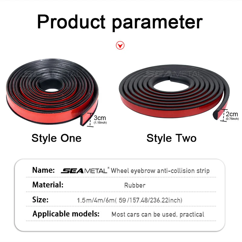 Universal Rubber Car Seal Strip Fender Flares Arches Wing Expander Auto Mudguard Wheel Eyebrow Anti-collision Mud Guard Sealants