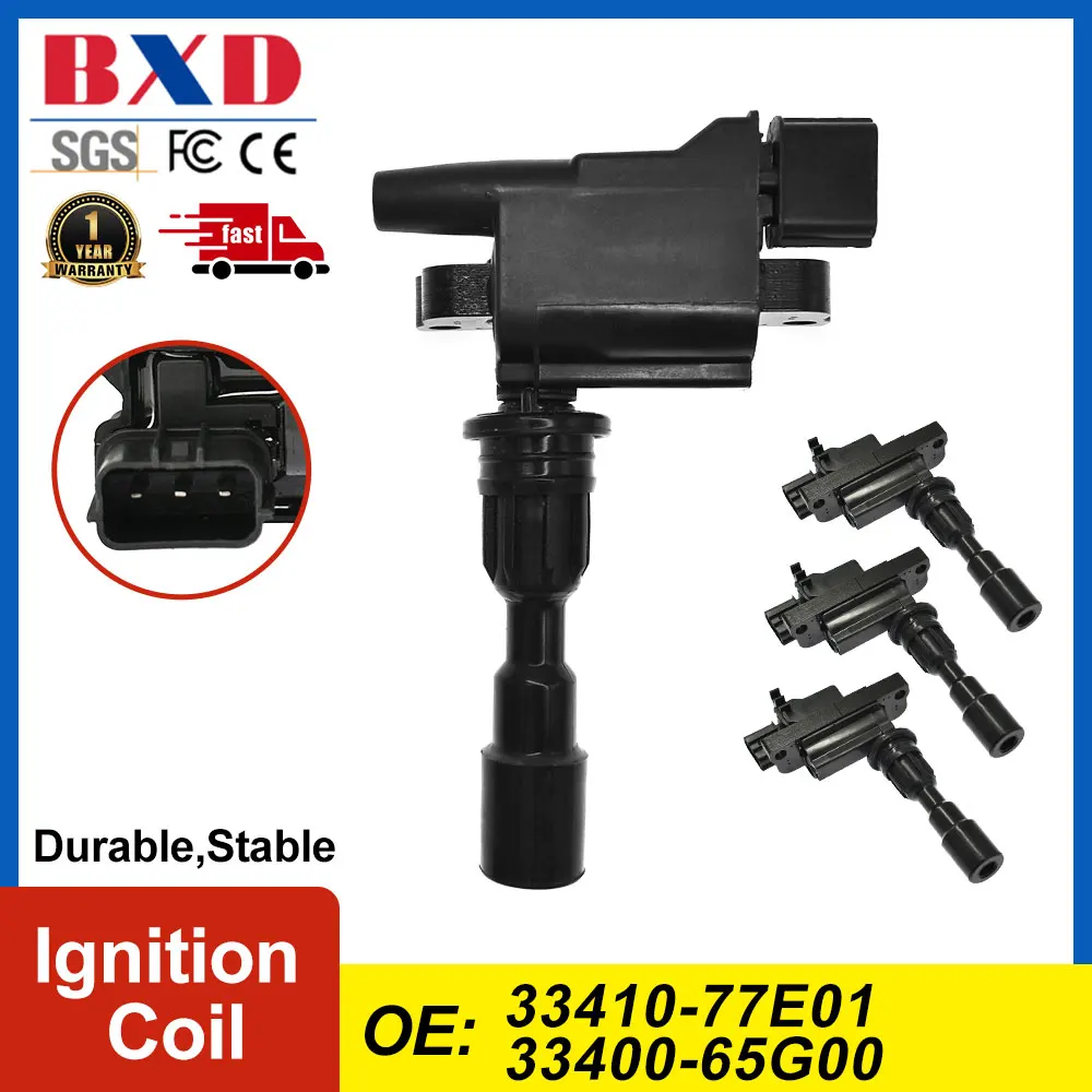 

Катушка зажигания 1/4 шт. 33410-77E01 33400-65G00 3341077 E01 3340065 G00 для Suzuki Carry 2000-2009, Esteem 1999-2000