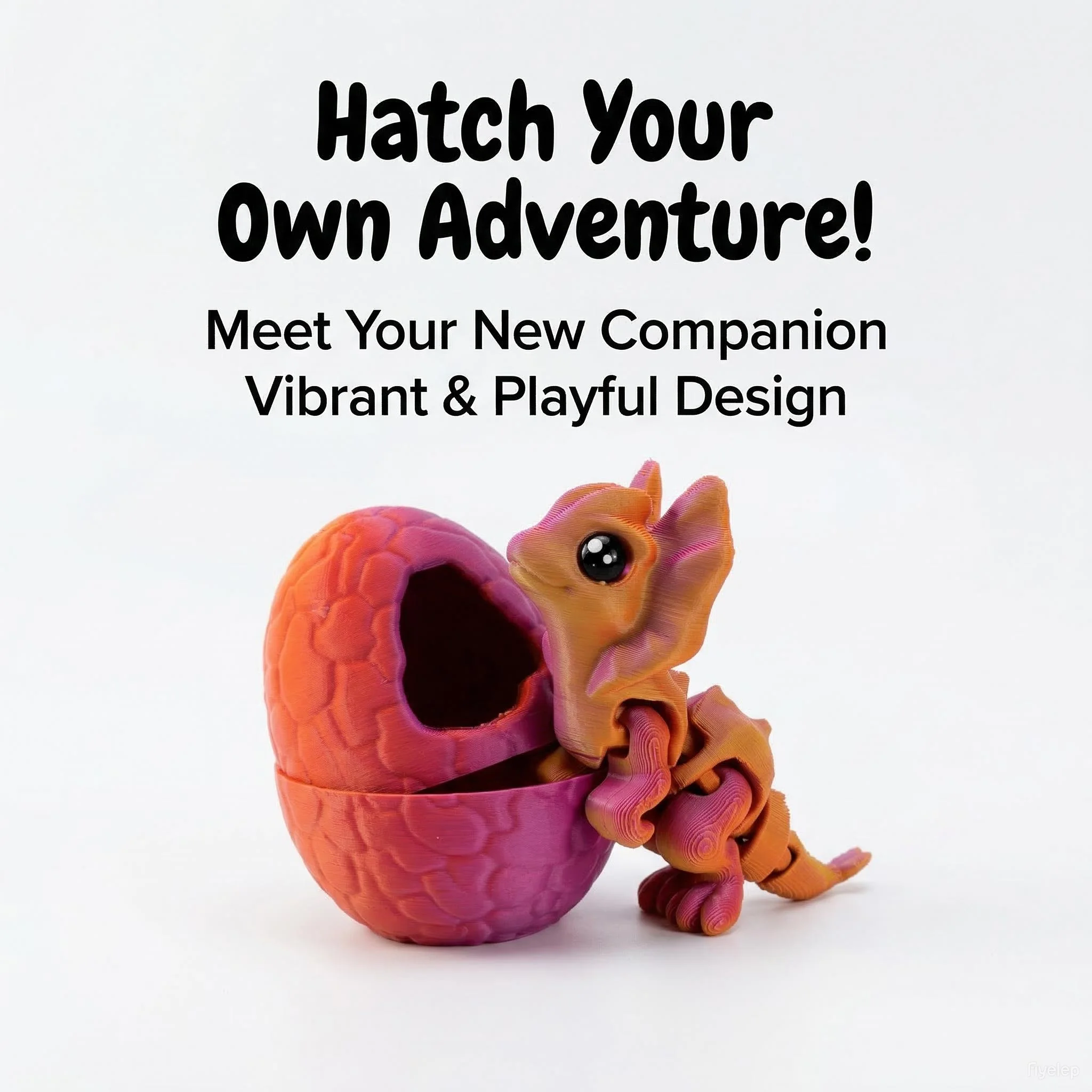 Shell breaking dragon egg Easter Gift Idea3D Printed Cute Dragon Pet Figurine  Creative Desktop Ornament Decoration toys