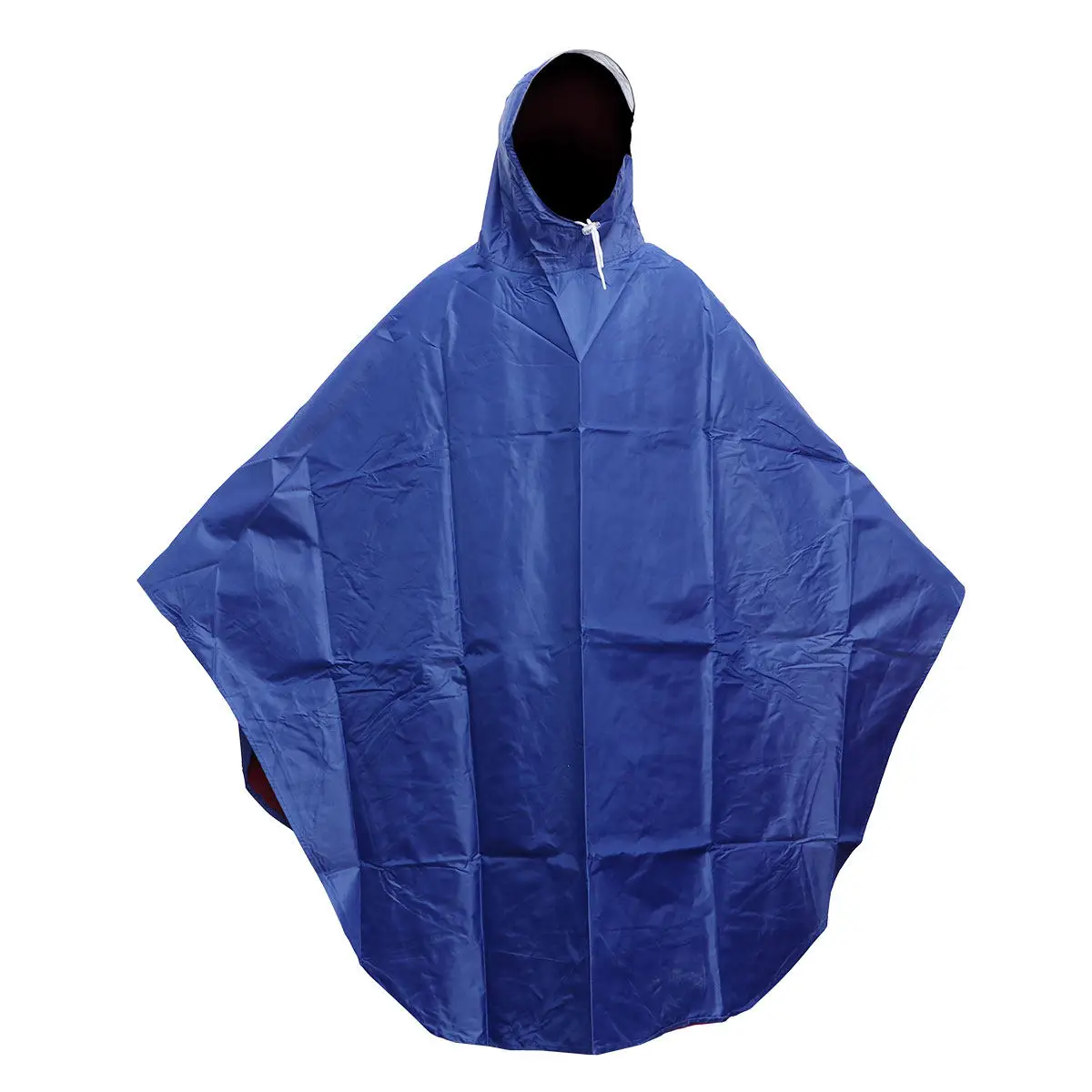 

Bike Riding Rain Poncho Unisex Heavy Duty Oxford Fabric Waterproof Windproof Large Brim Raincoat Cut Short Back for Scooter