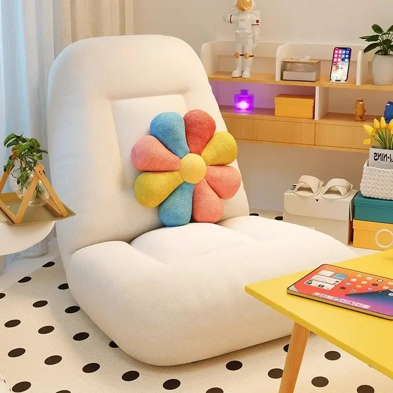 Lazy sofa tatami lounge chair bedroom single armchair balcony bay window seat cushion bean bag chair Japanese floor sofa