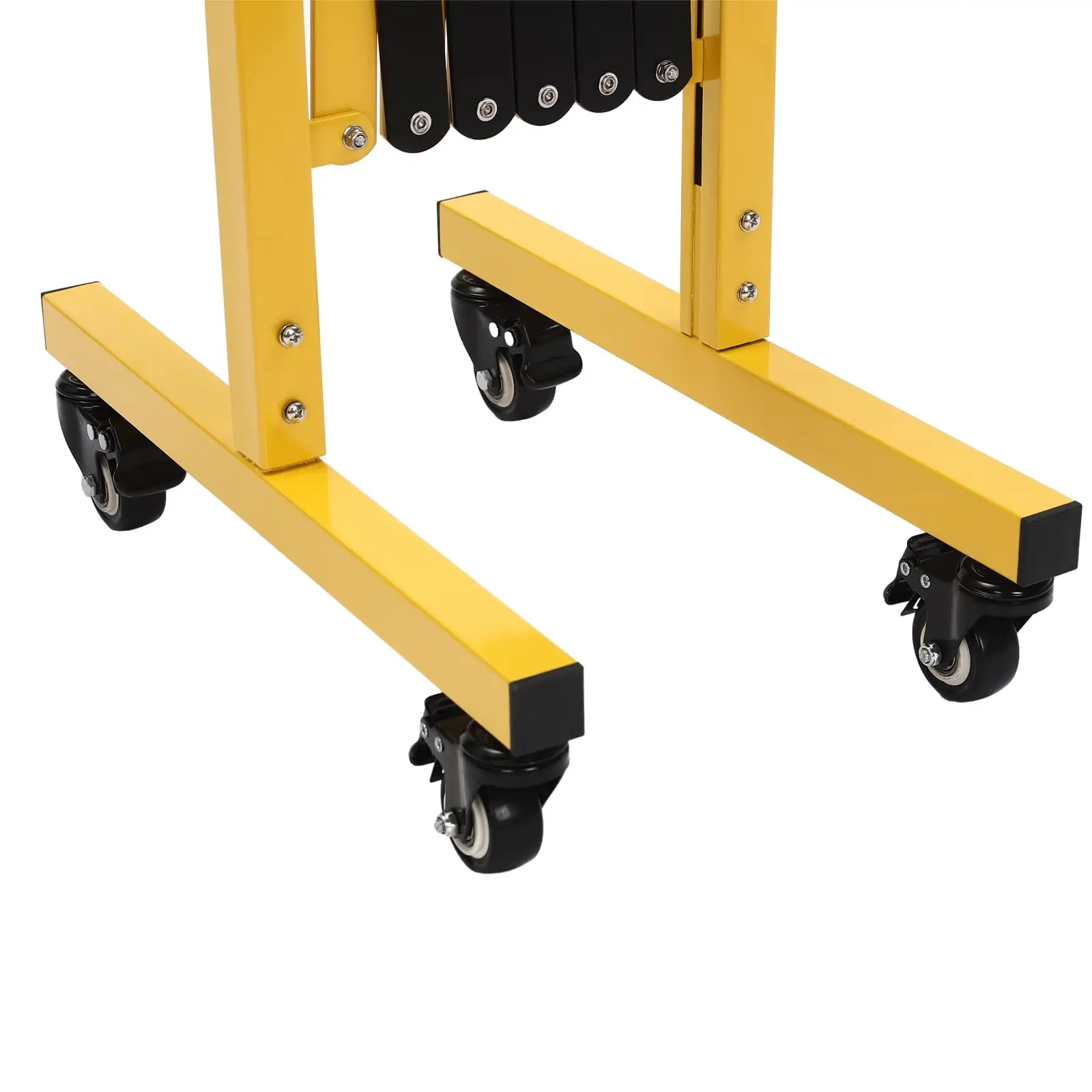 8.2 * 3.36フィート拡張可能な金属バリアゲート、4つのキャスター付きモバイルバリアゲート、高さ40インチの調節可能なトラフィックフェンス、Foldi