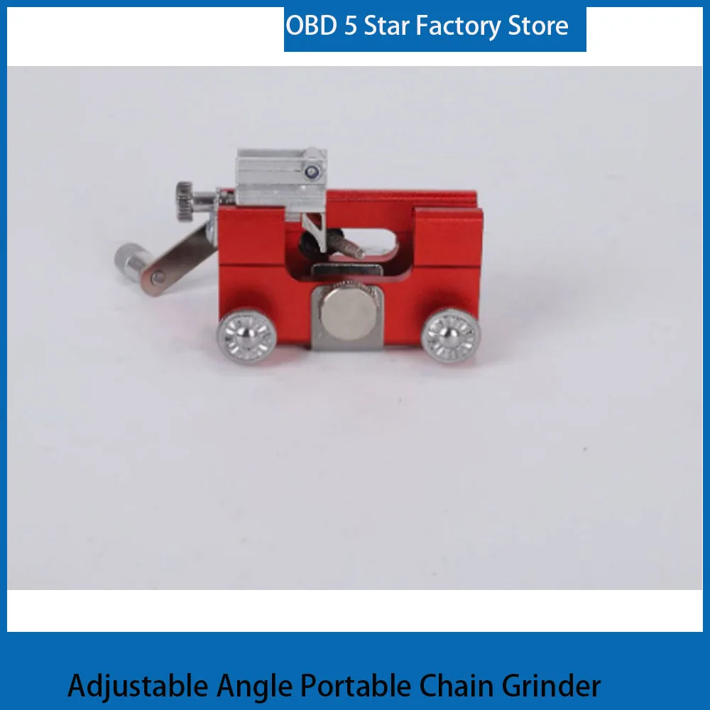 Portable Chain Sharpener with Adjustable Angle, Dual Use Manual & Electric Chainsaw Chain Grinding Tool