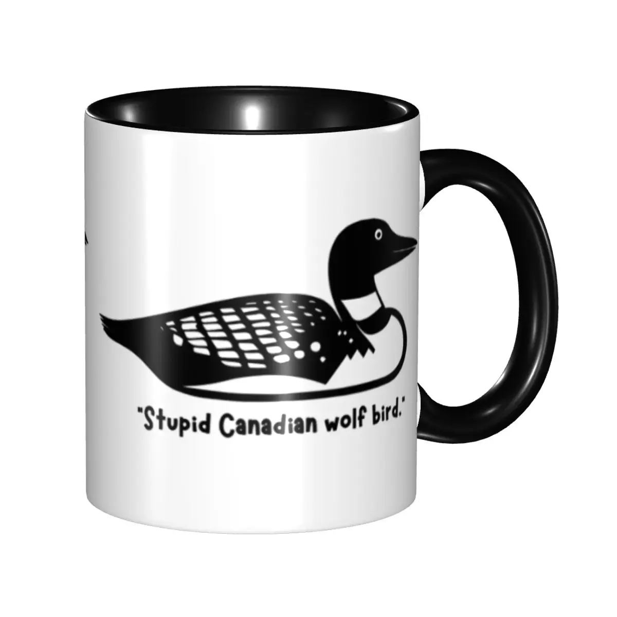 Heated Rivalry Stupid Canadian Wolf Bird Accessories Coffee Mug Novelty Cup Gift